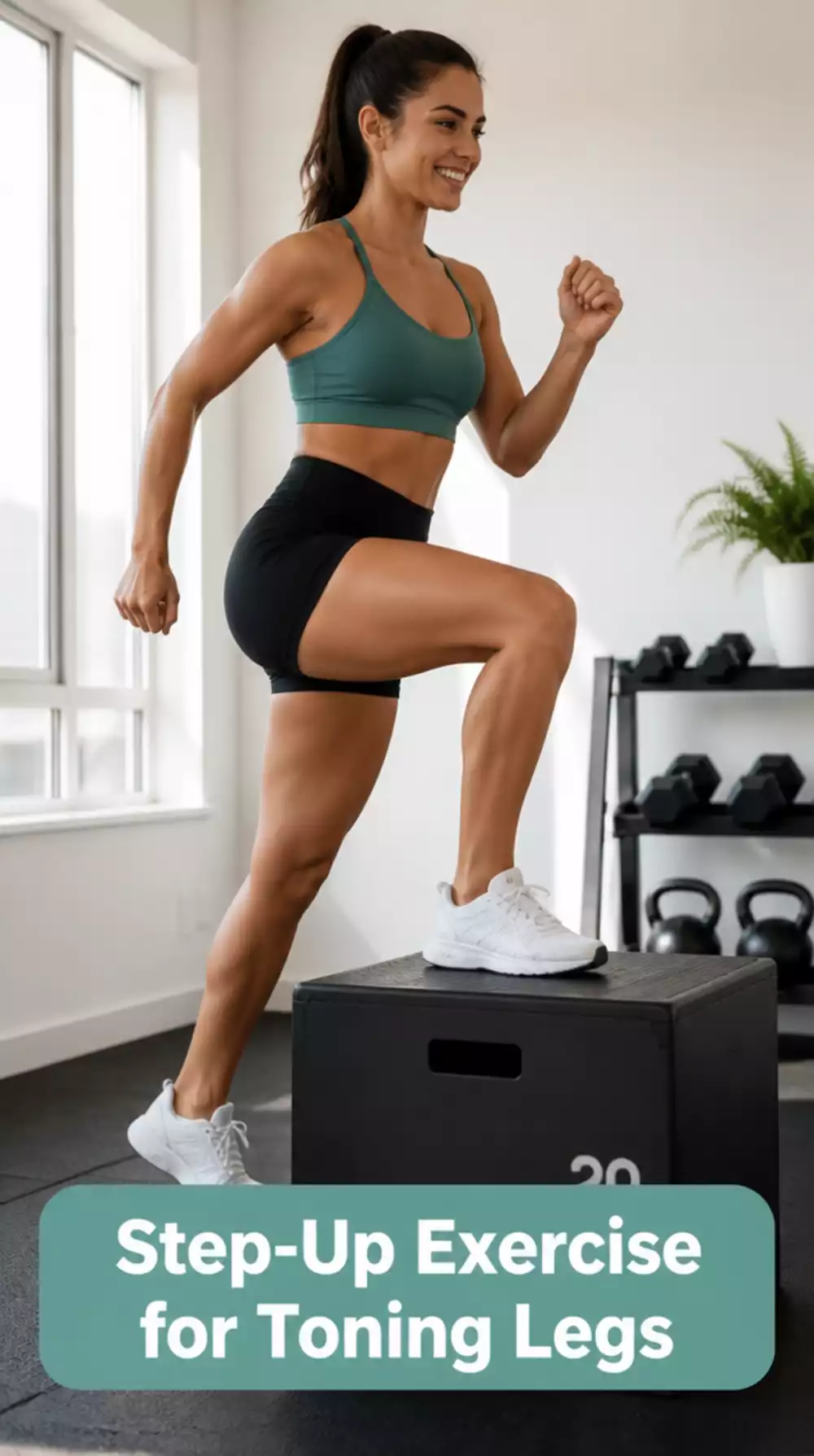 Home Leg Workout Step-Up onto a Chair That Tones Quads and Glutes