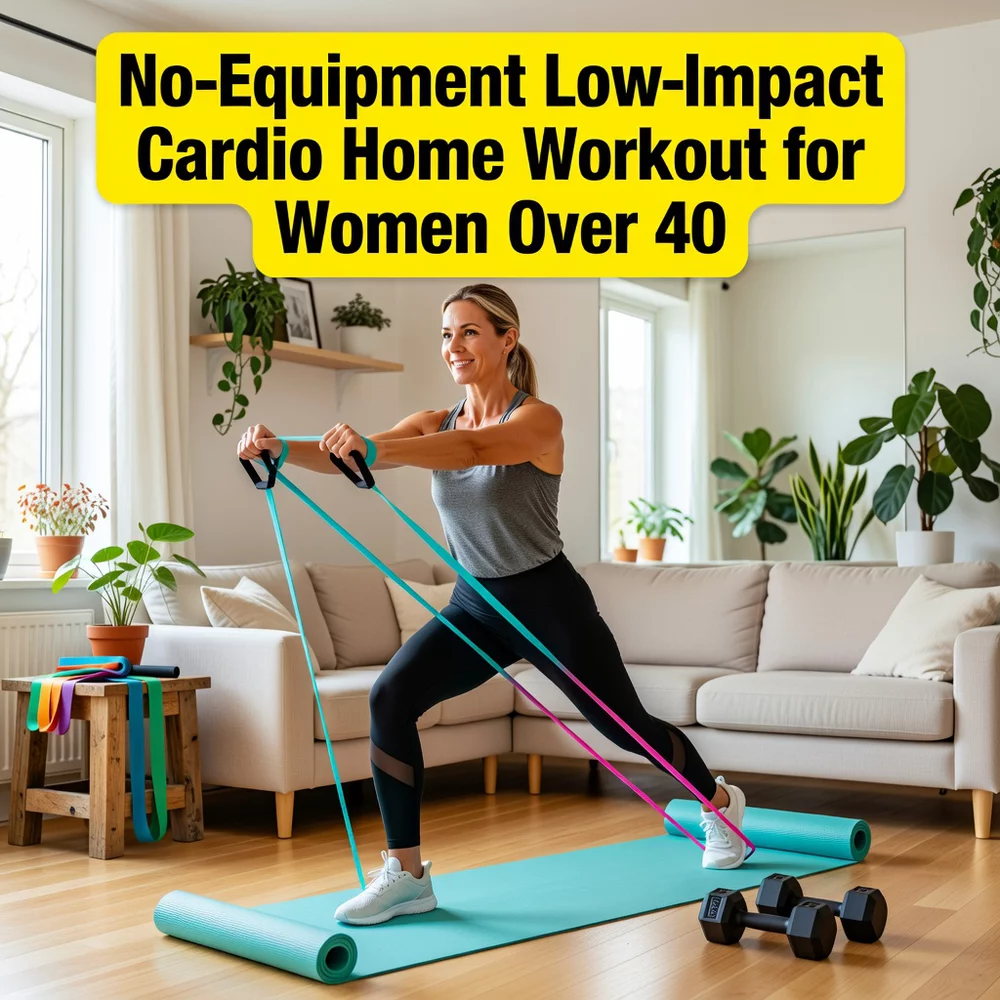 No-Equipment Low-Impact Cardio Home Workout for Women Over 40