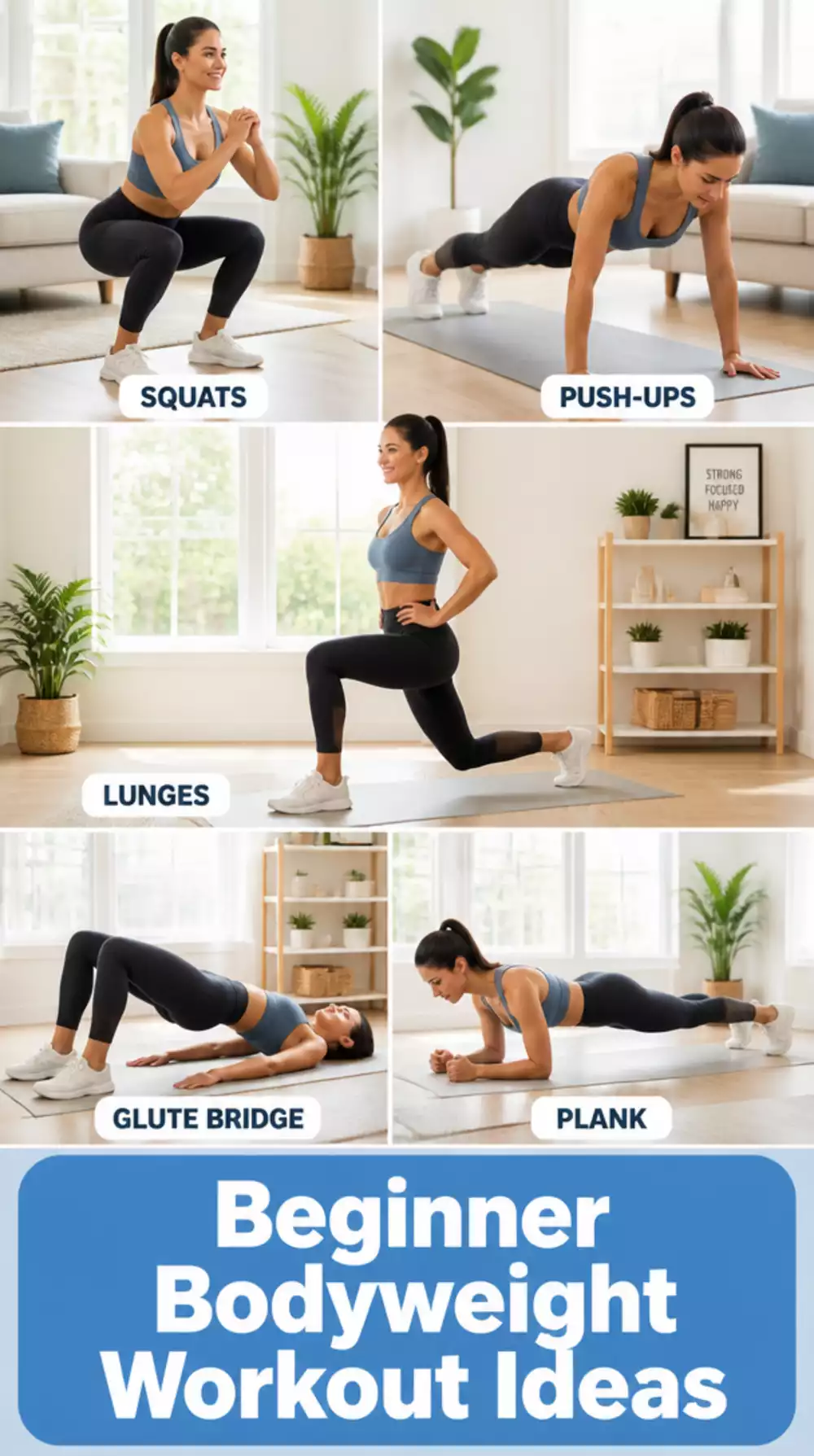 Beginner Home Workout Plan Using Bodyweight Exercises Only