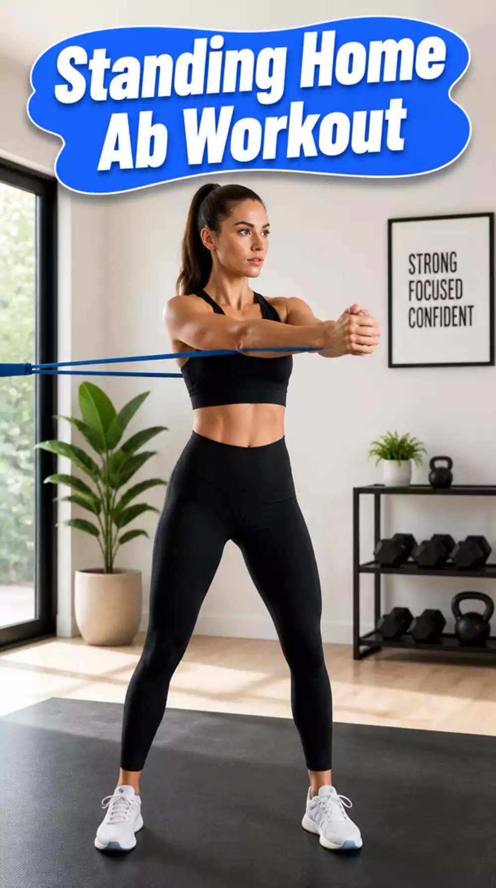 Standing Home Ab Workout Pallof Press That Builds Anti-Rotation Core Strength