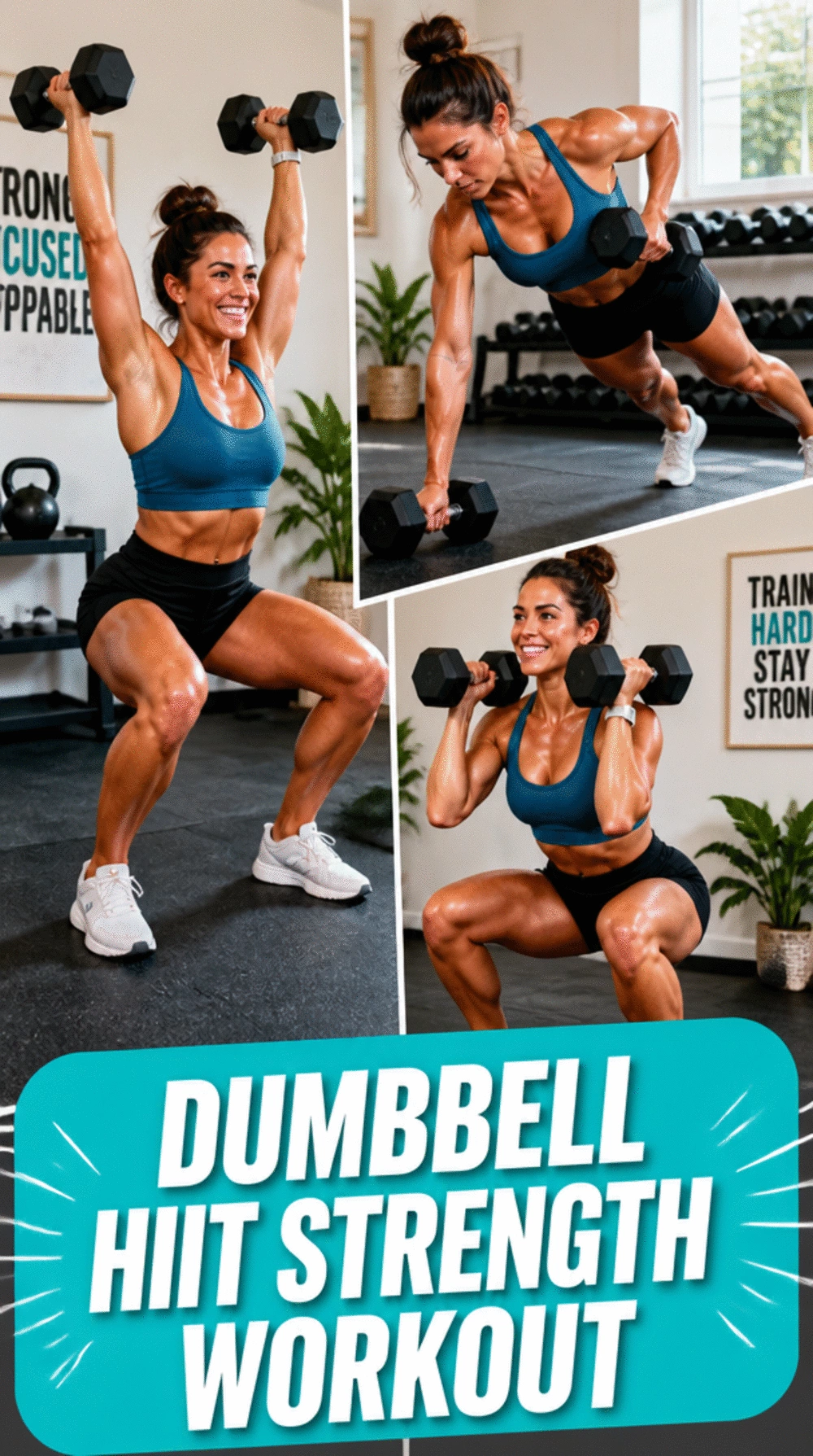 Dumbbell HIIT Home Workout That Combines Strength and Cardio Together