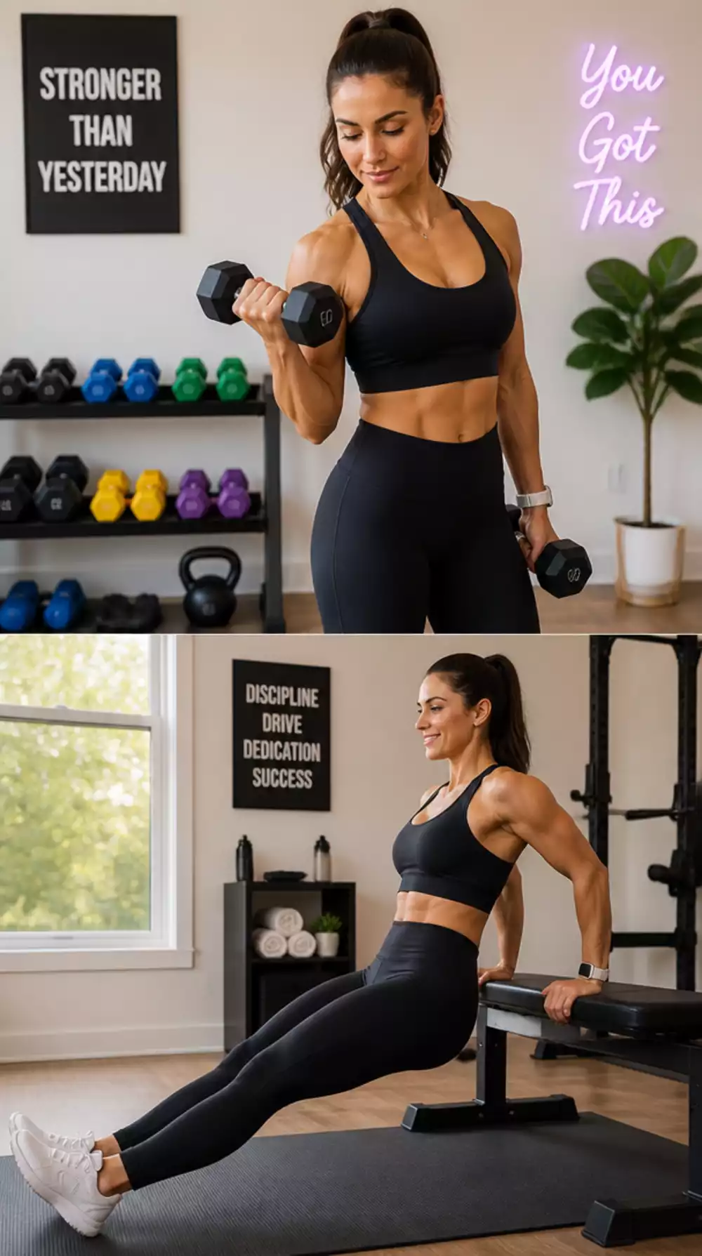 Dumbbell Home Arm Superset That Works Biceps and Triceps Back to Back