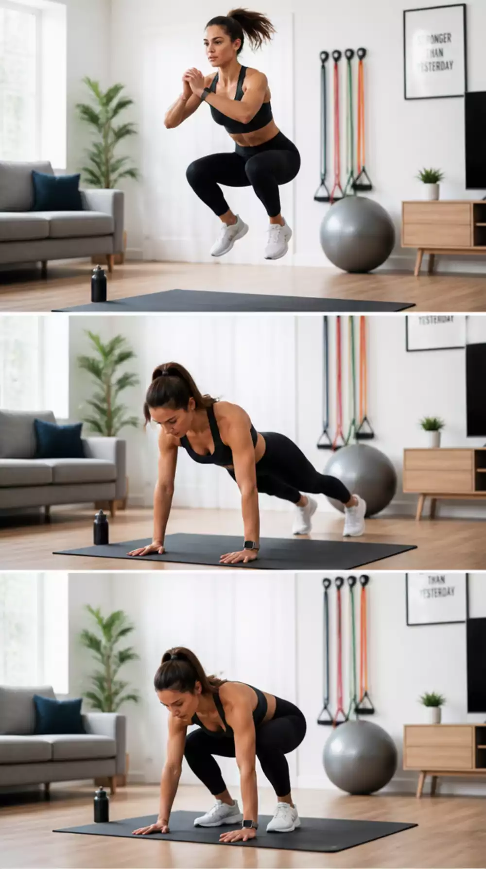 20-Minute Home Fat Loss Workout Opening with Jump Squats and Burpees