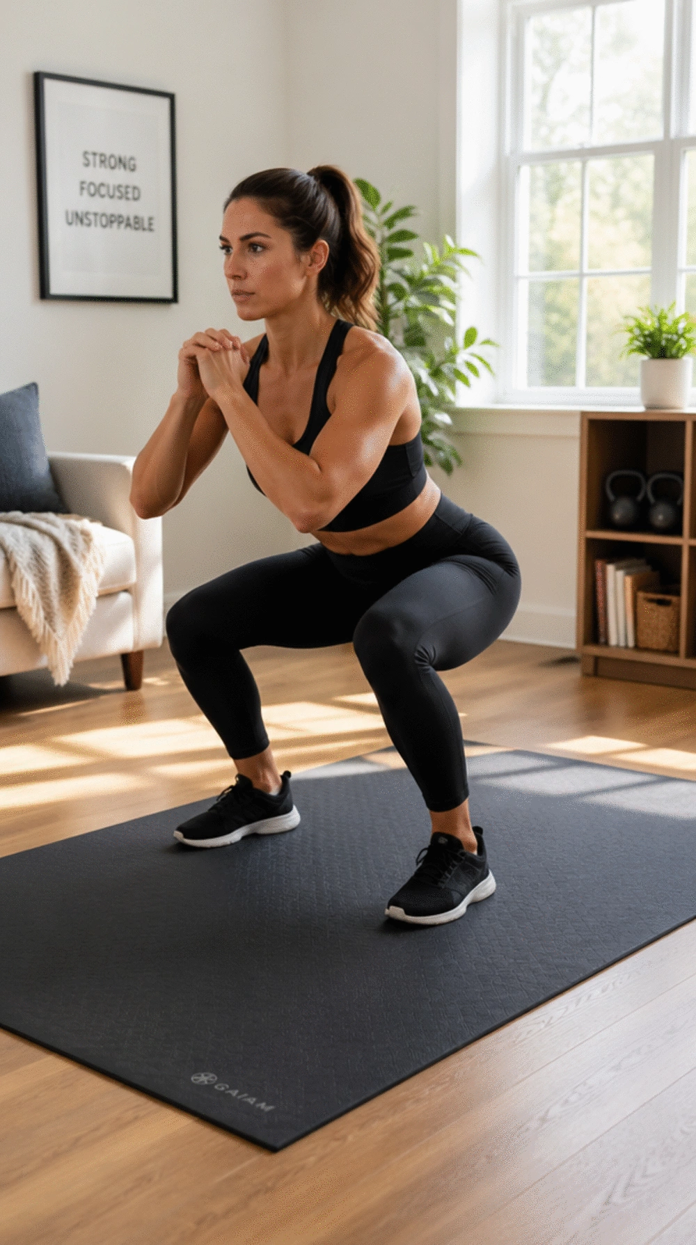 Bodyweight Home Squat Workout That Tones Legs with No Equipment