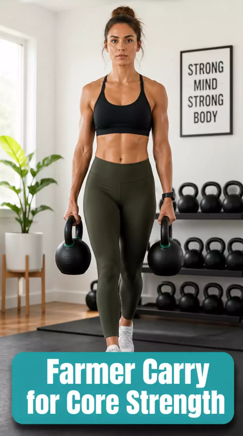 Home Kettlebell Workout Farmer Carry Beginner Move That Builds Core Strength