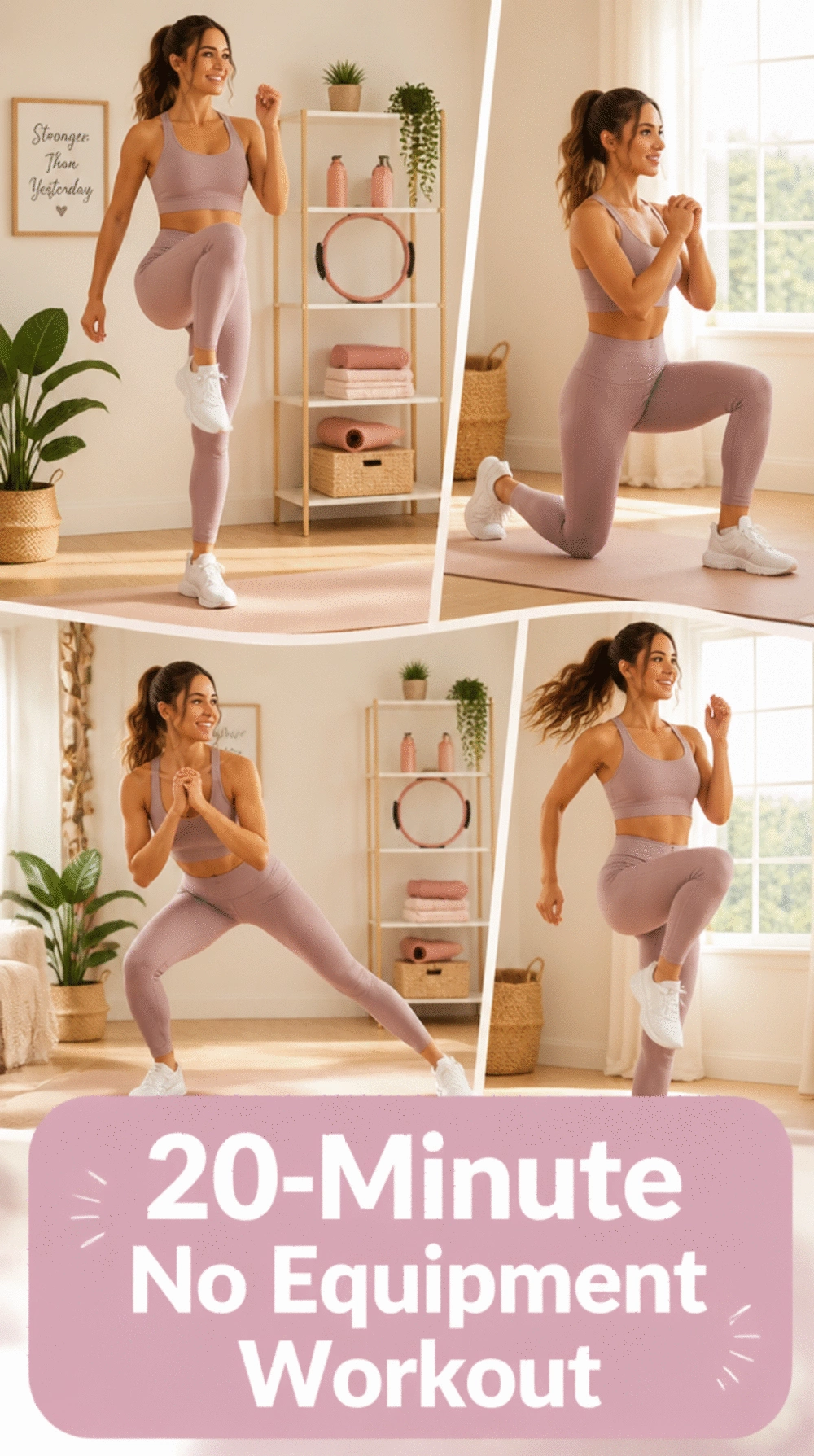 20-Minute HIIT Home Workout Women Can Do with No Equipment