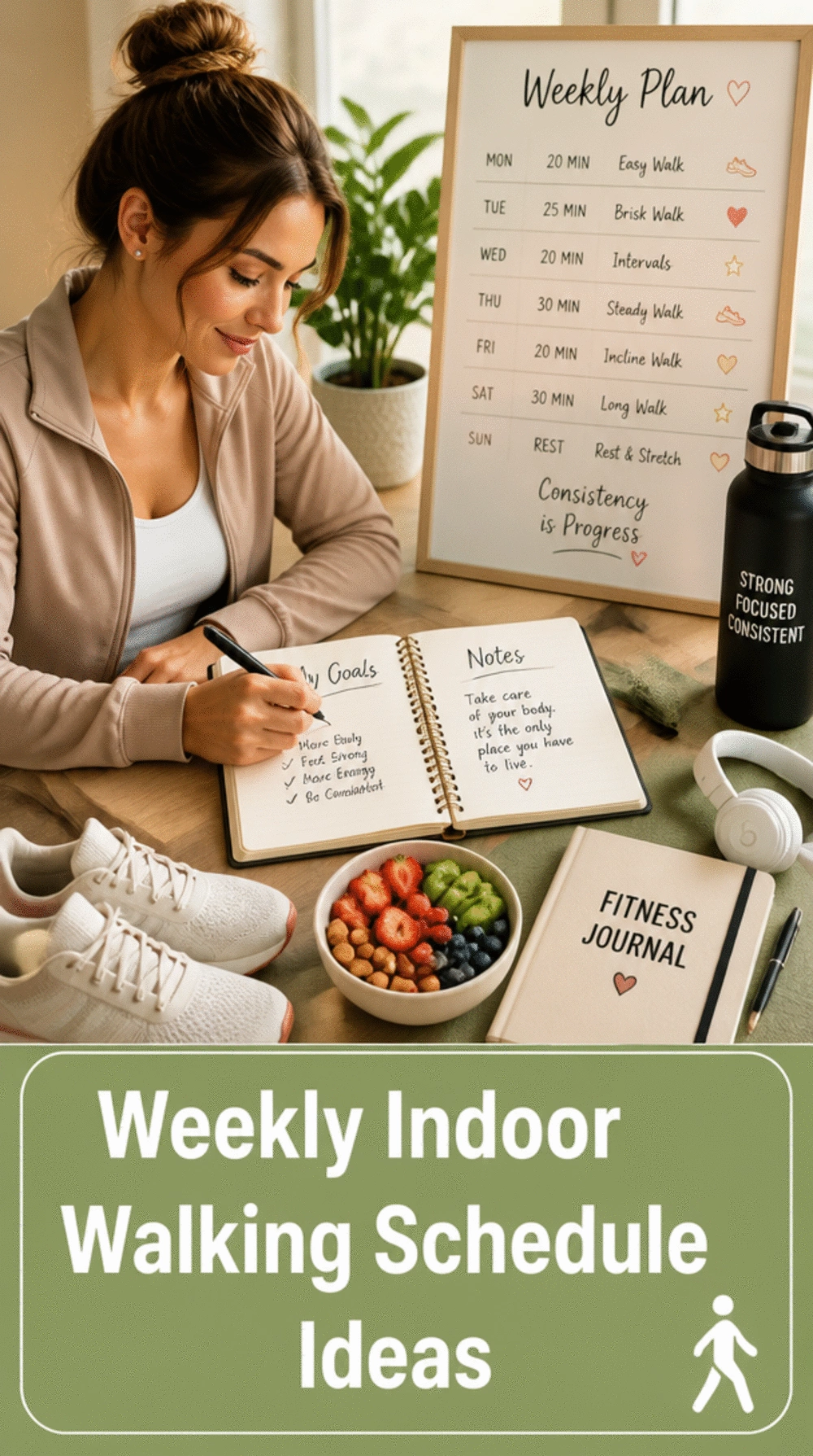 Indoor Walking Home Workout Weekly Schedule Women Can Follow Every Day