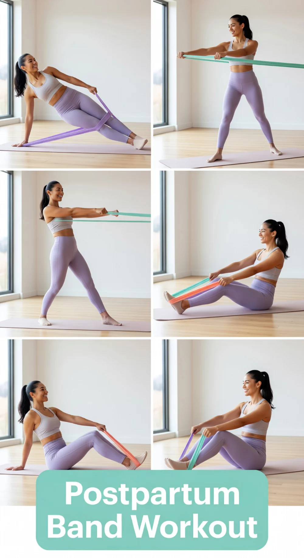 Postpartum Home Workout Resistance Band Move That Reconnects the Core