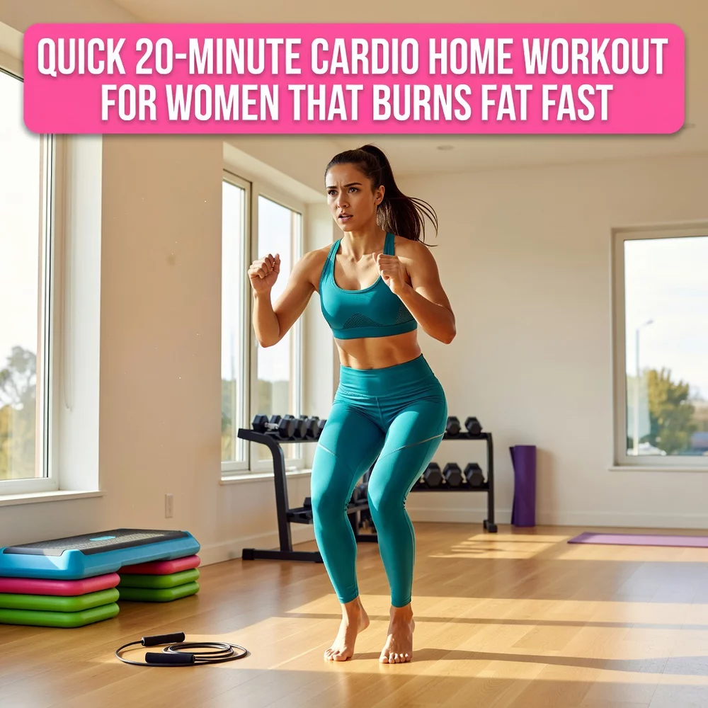Quick 20-Minute Cardio Home Workout for Women That Burns Fat Fast