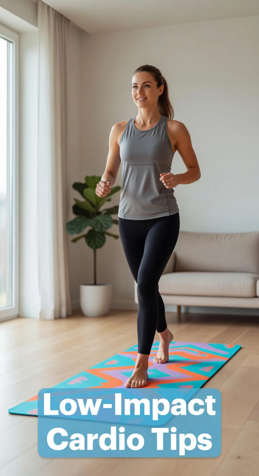 Home Walking Workout Step Touch Side-to-Side Routine for Low-Impact Cardio