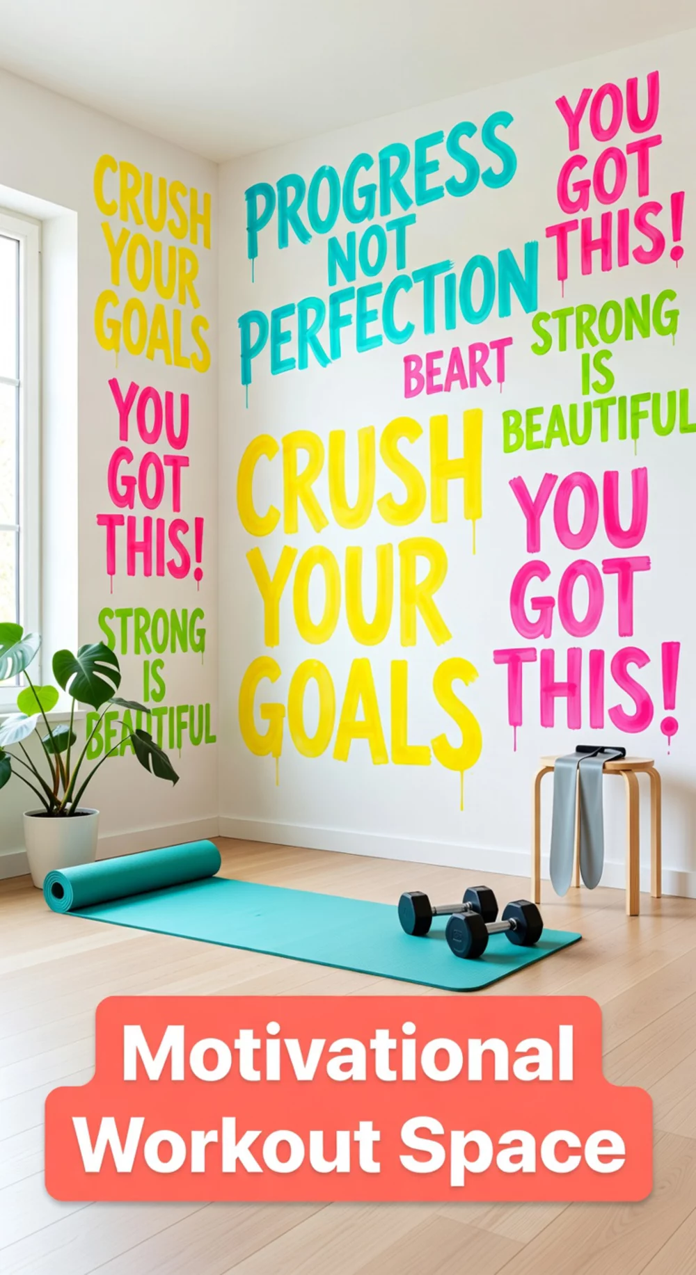 Home Workout Space Motivational Poster That Keeps Women Showing Up
