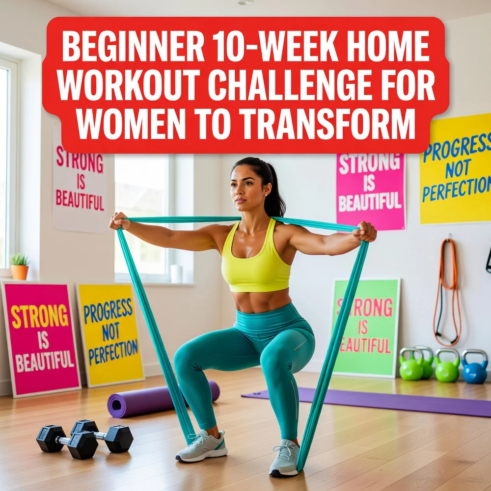 Beginner 10-Week Home Workout Challenge for Women to Transform