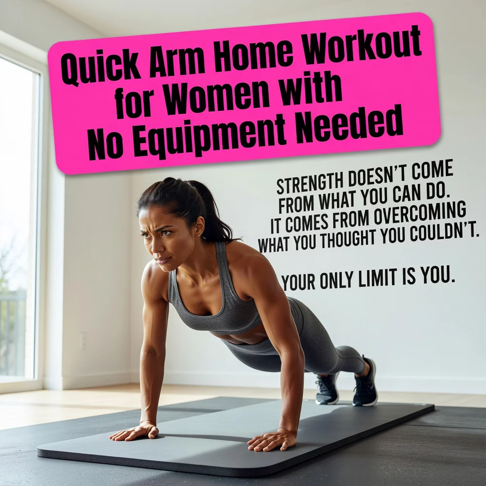 Quick Arm Home Workout for Women with No Equipment Needed