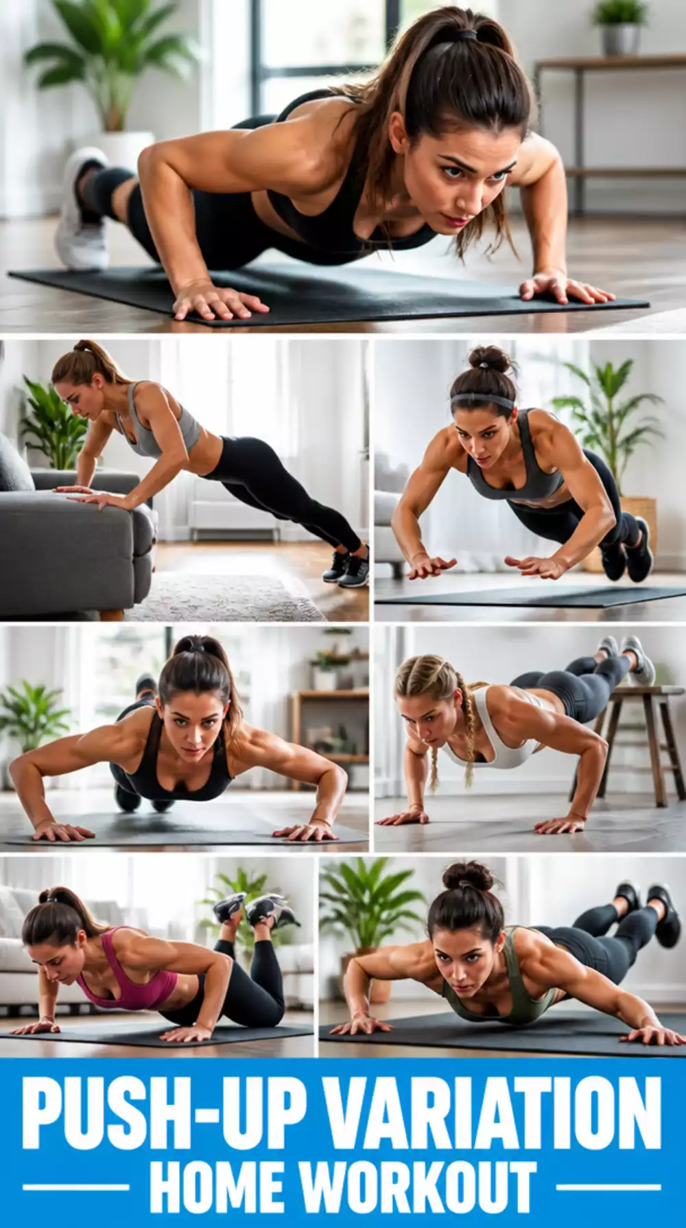 Push-Up Variation Home Workout for Arms and Chest