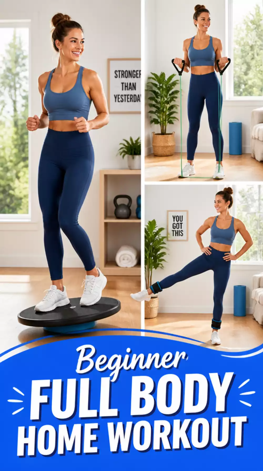 Beginner Full Body Home Workout Starting with Standing Exercises
