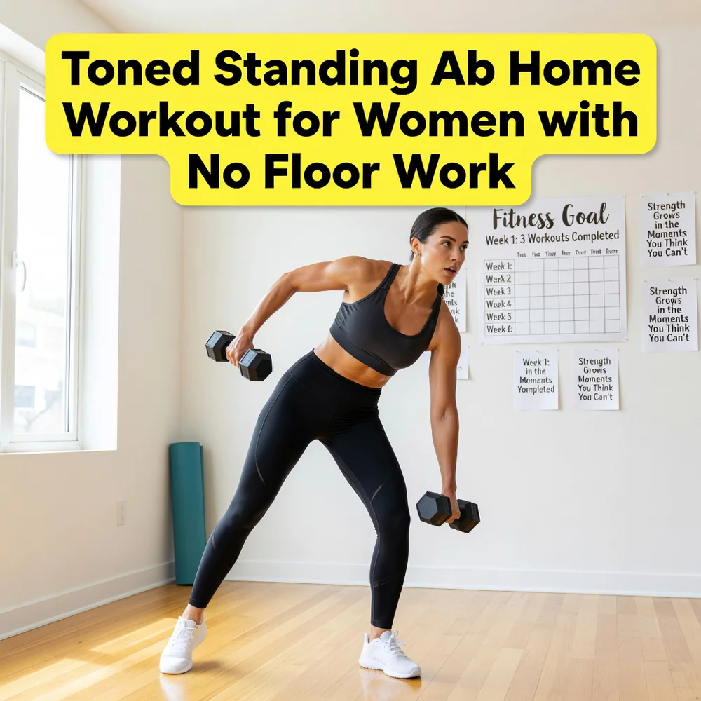 Toned Standing Ab Home Workout for Women with No Floor Work