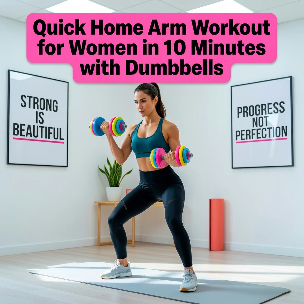 Quick Home Arm Workout for Women in 10 Minutes with Dumbbells