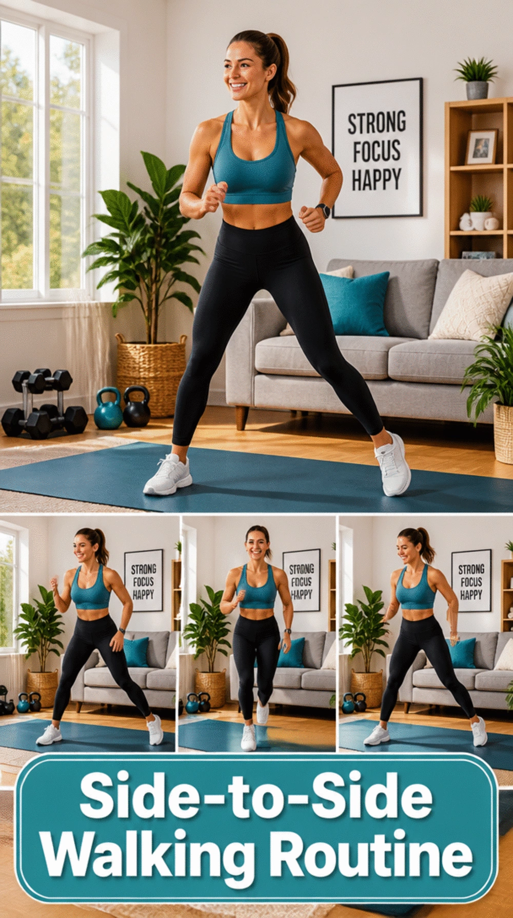 The Stepping-Side-to-Side Trick That Turns Walking into a Home Cardio Burn