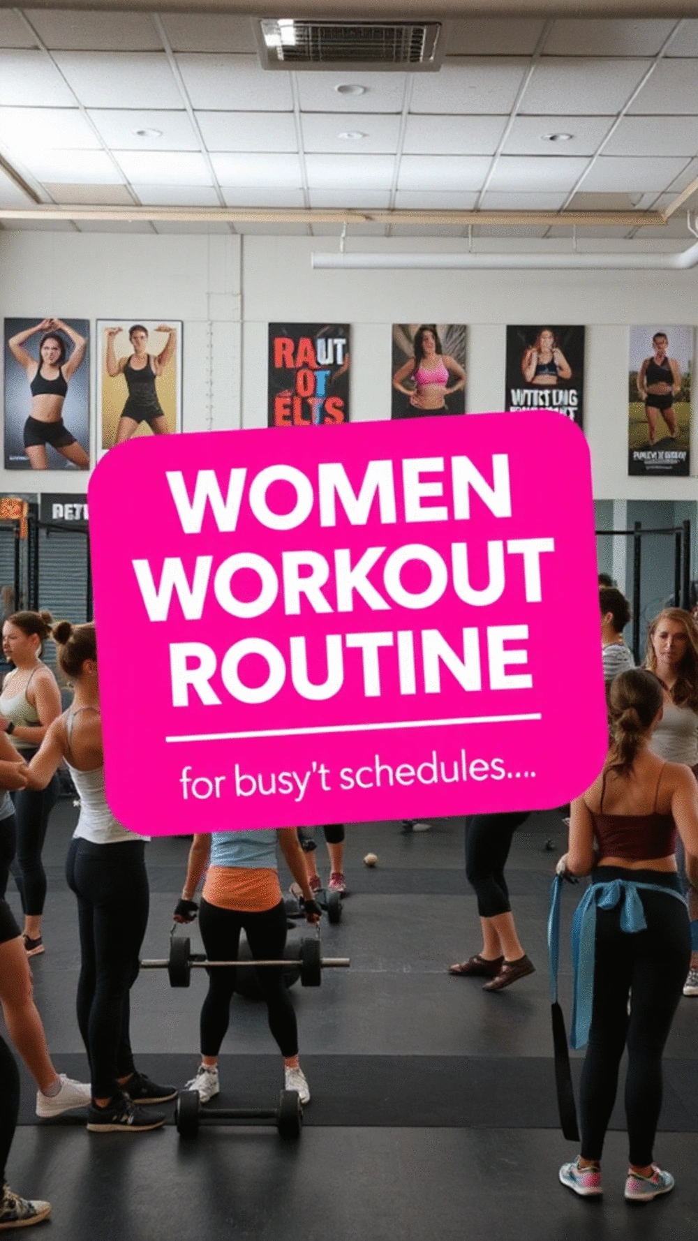 women workout routine gym
