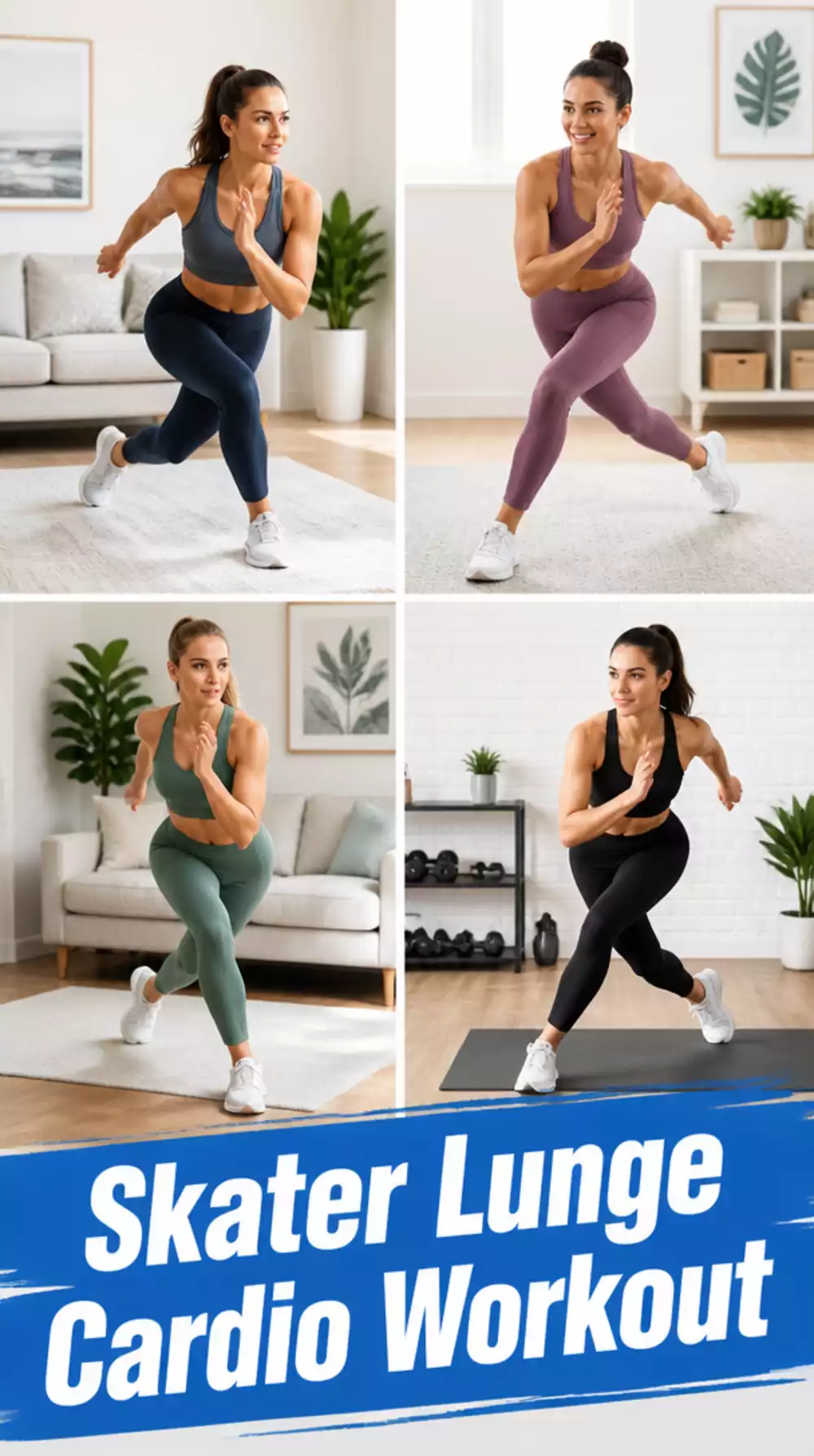 Home Cardio Workout Skater Lunge Move That Gets the Heart Rate Up