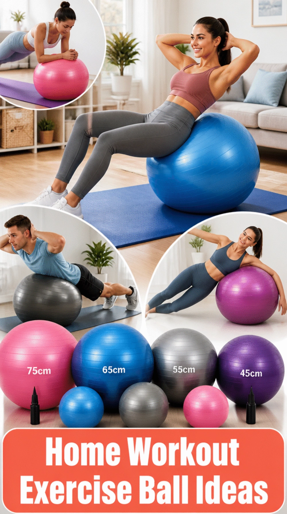 Home Workout Exercise Ball That Challenges Core Stability in Every Move