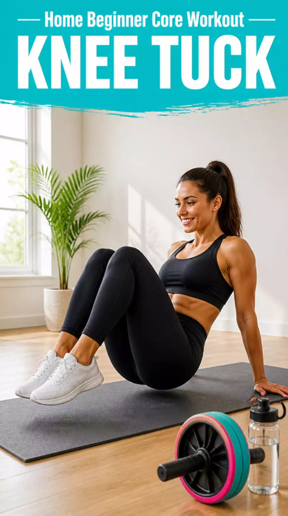 Home Beginner Core Workout Knee Tuck That Targets the Lower Abs