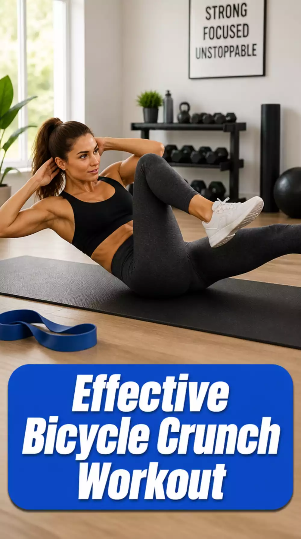 Home Oblique Workout Bicycle Crunch That Carves the Sides of the Waist