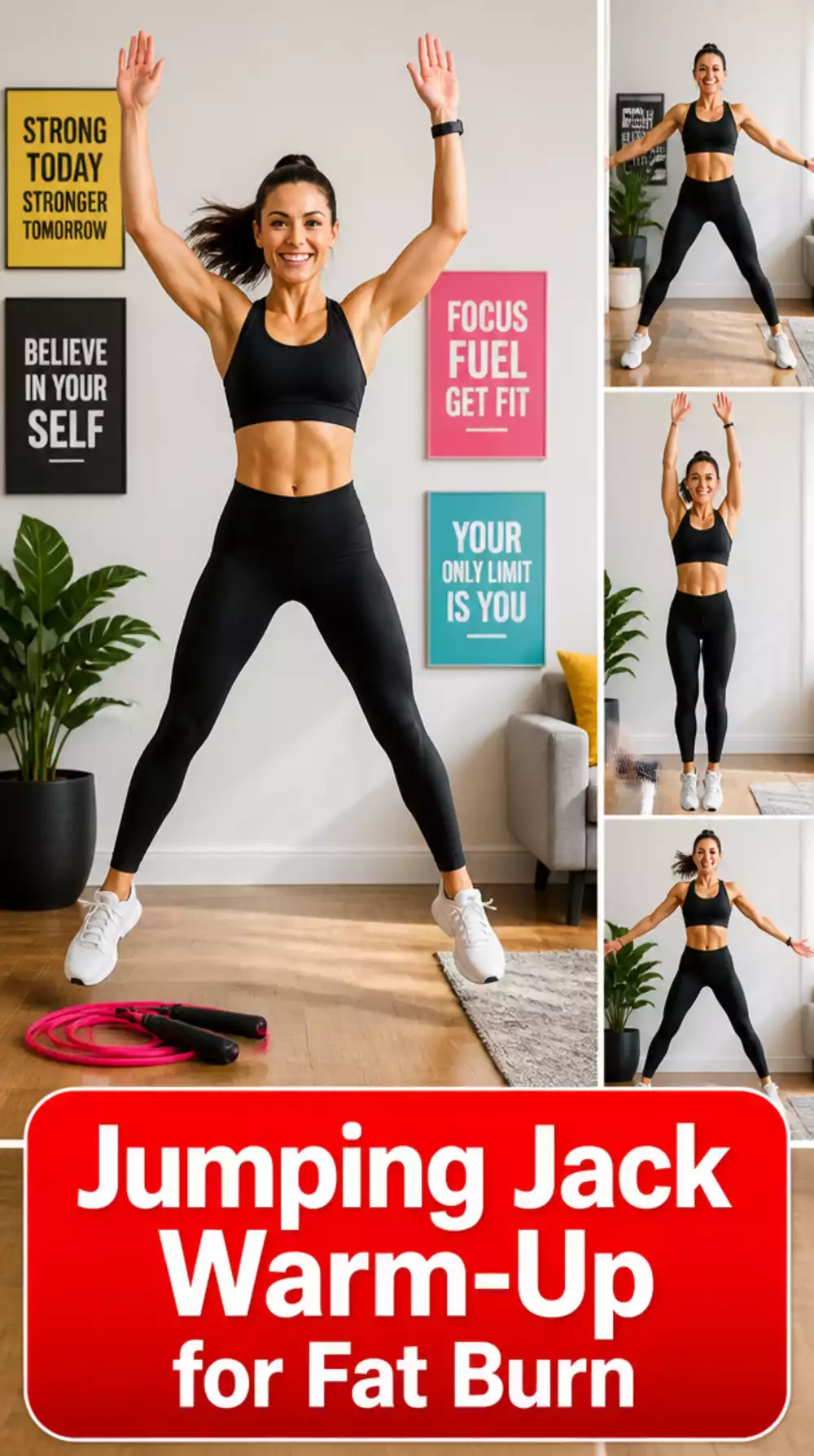 No-Equipment Home Workout Jumping Jack Warm-Up for Daily Fat Burn