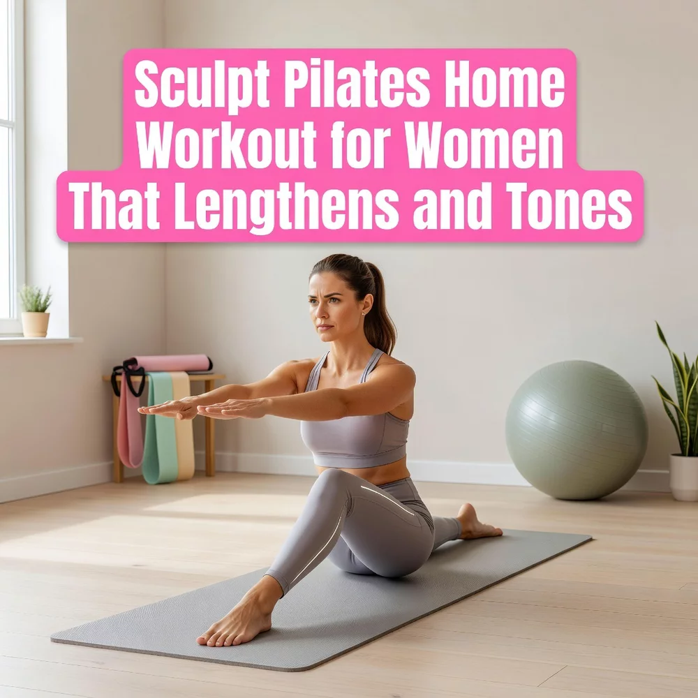 Sculpt Pilates Home Workout for Women That Lengthens and Tones