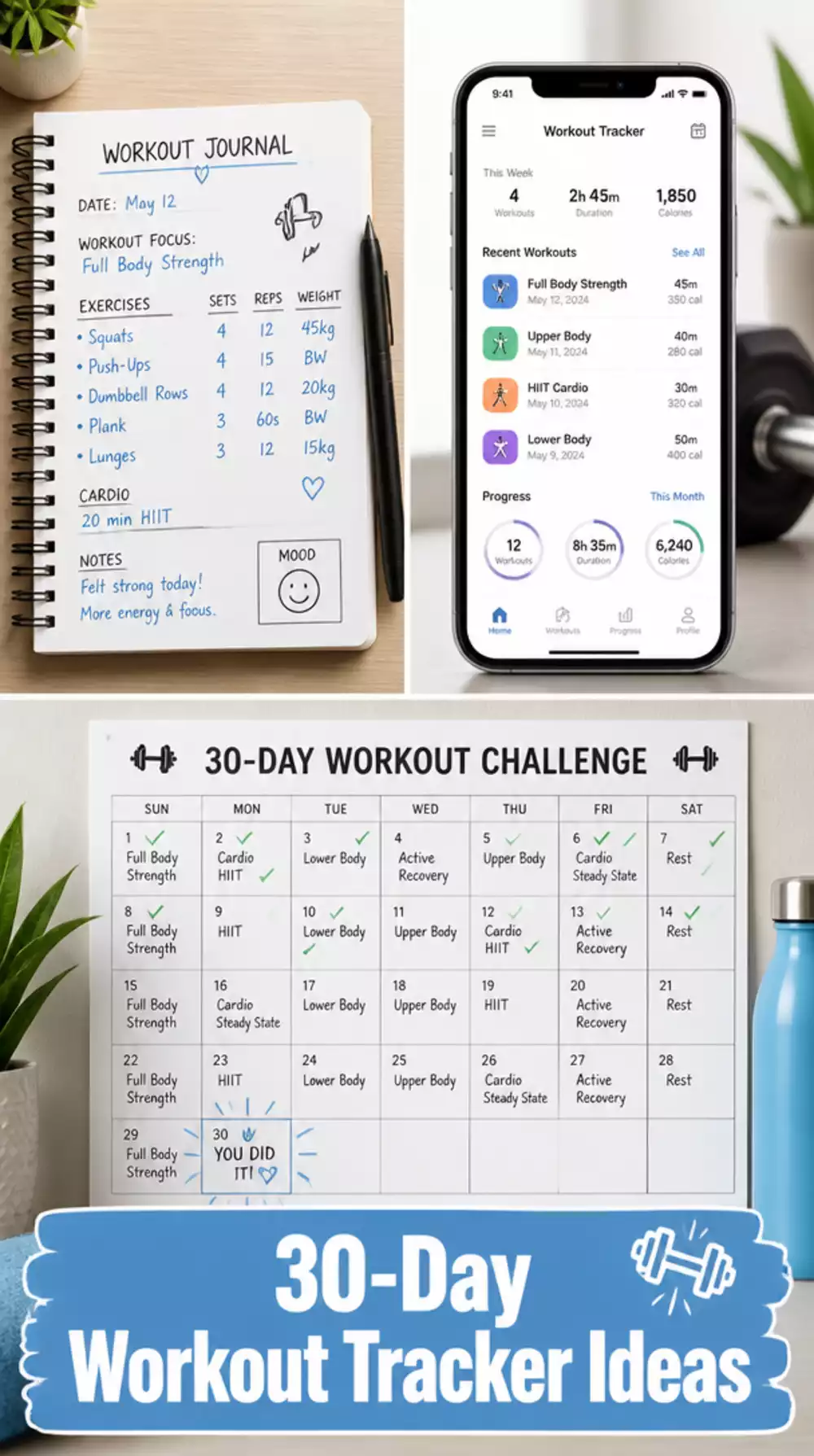 The 30-Day Home Workout Tracker That Keeps Women Accountable All Month