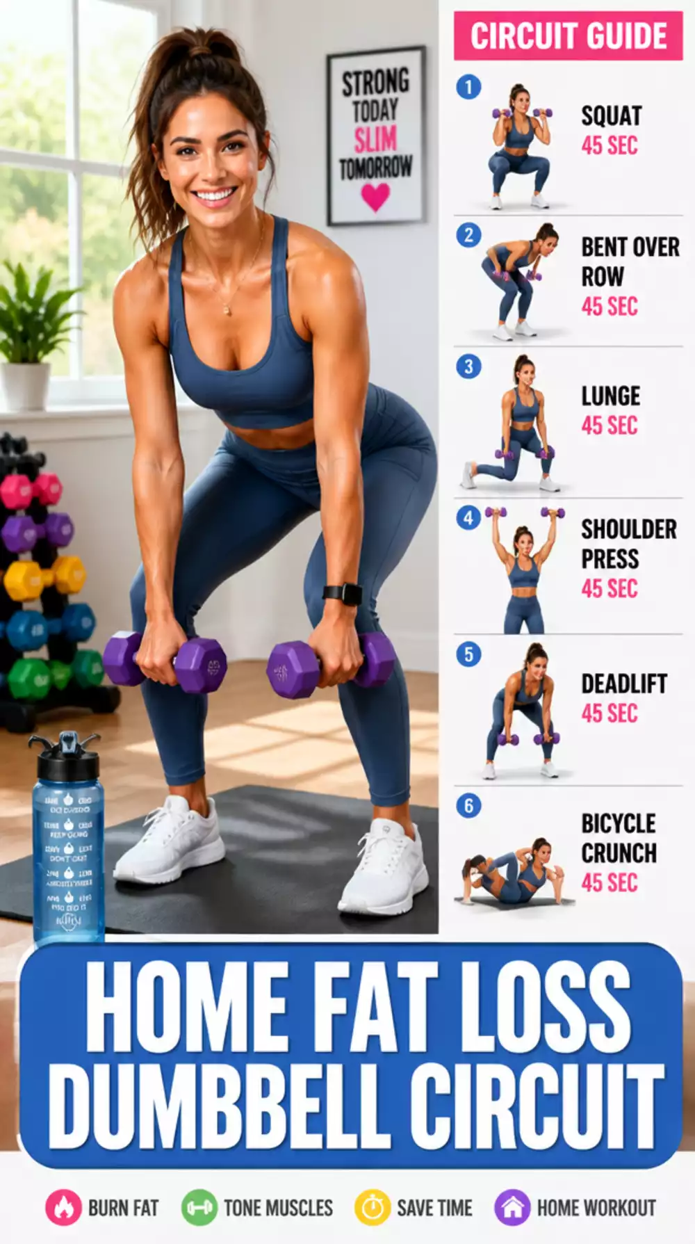 Home Fat Loss Dumbbell Circuit That Builds Muscle While Burning Calories
