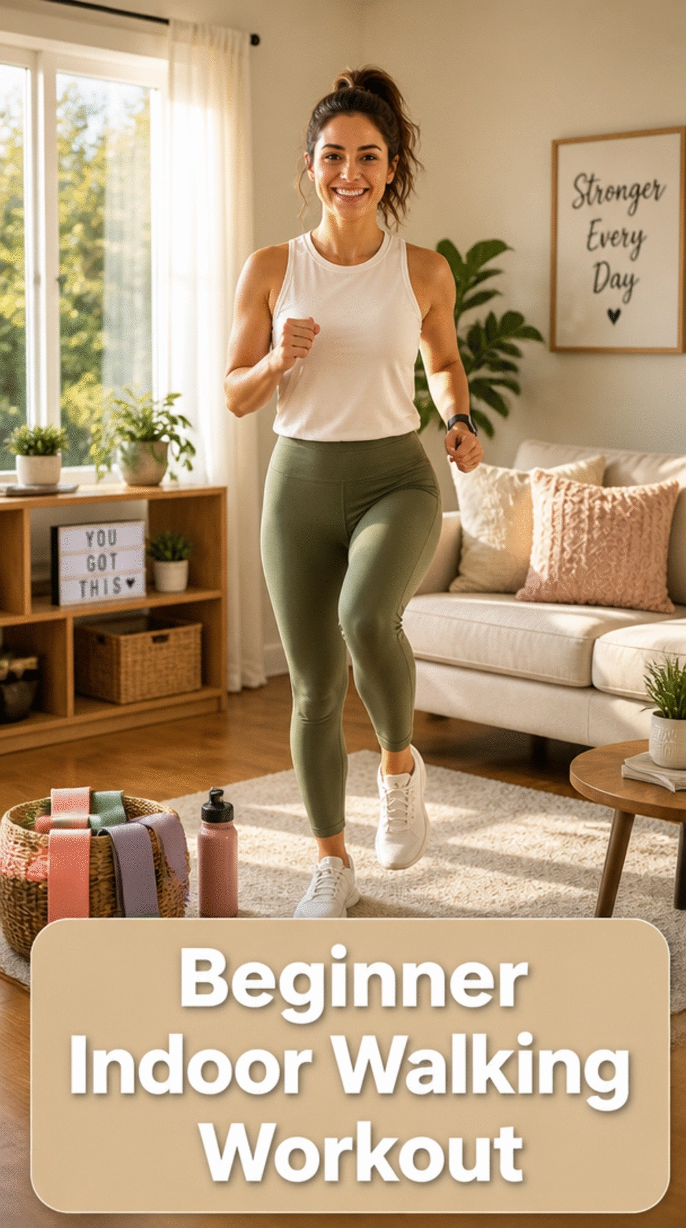 Beginner Indoor Home Walking Workout Women Can Start Without Any Gear