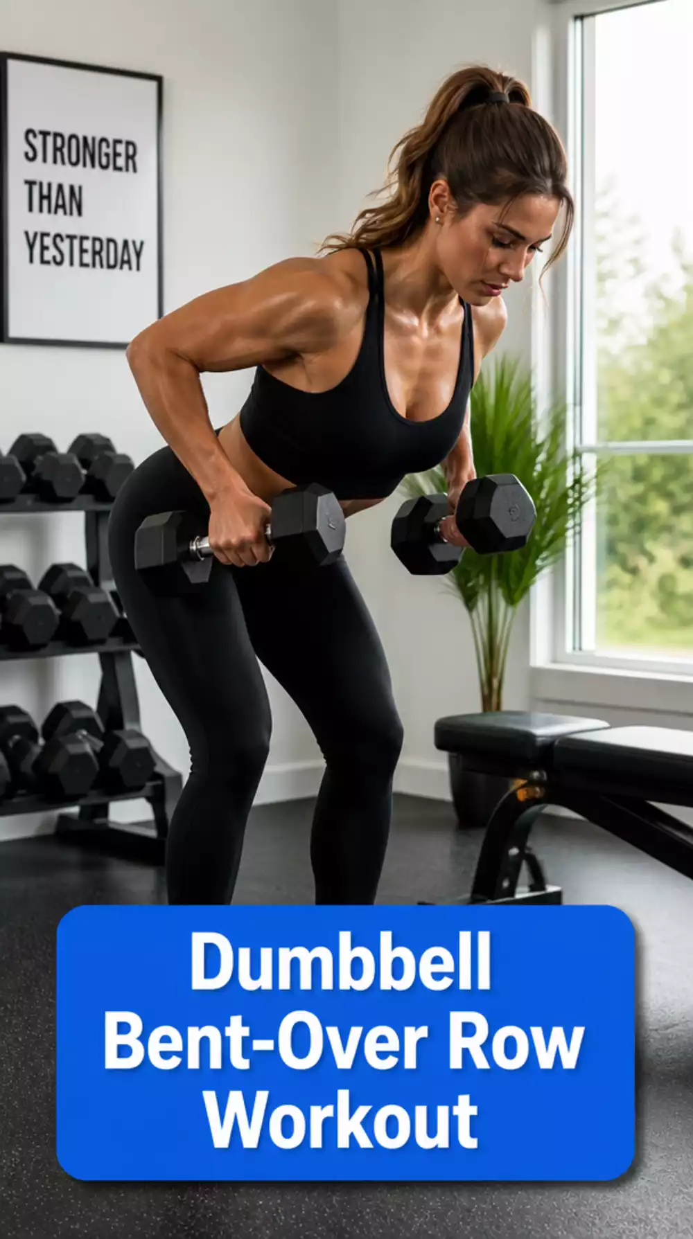 Dumbbell Bent-Over Row Home Workout for a Stronger Upper Back