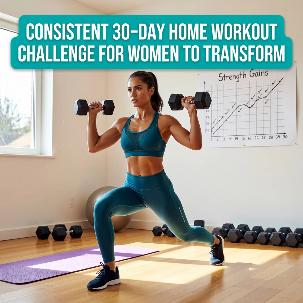 Consistent 30-Day Home Workout Challenge for Women to Transform