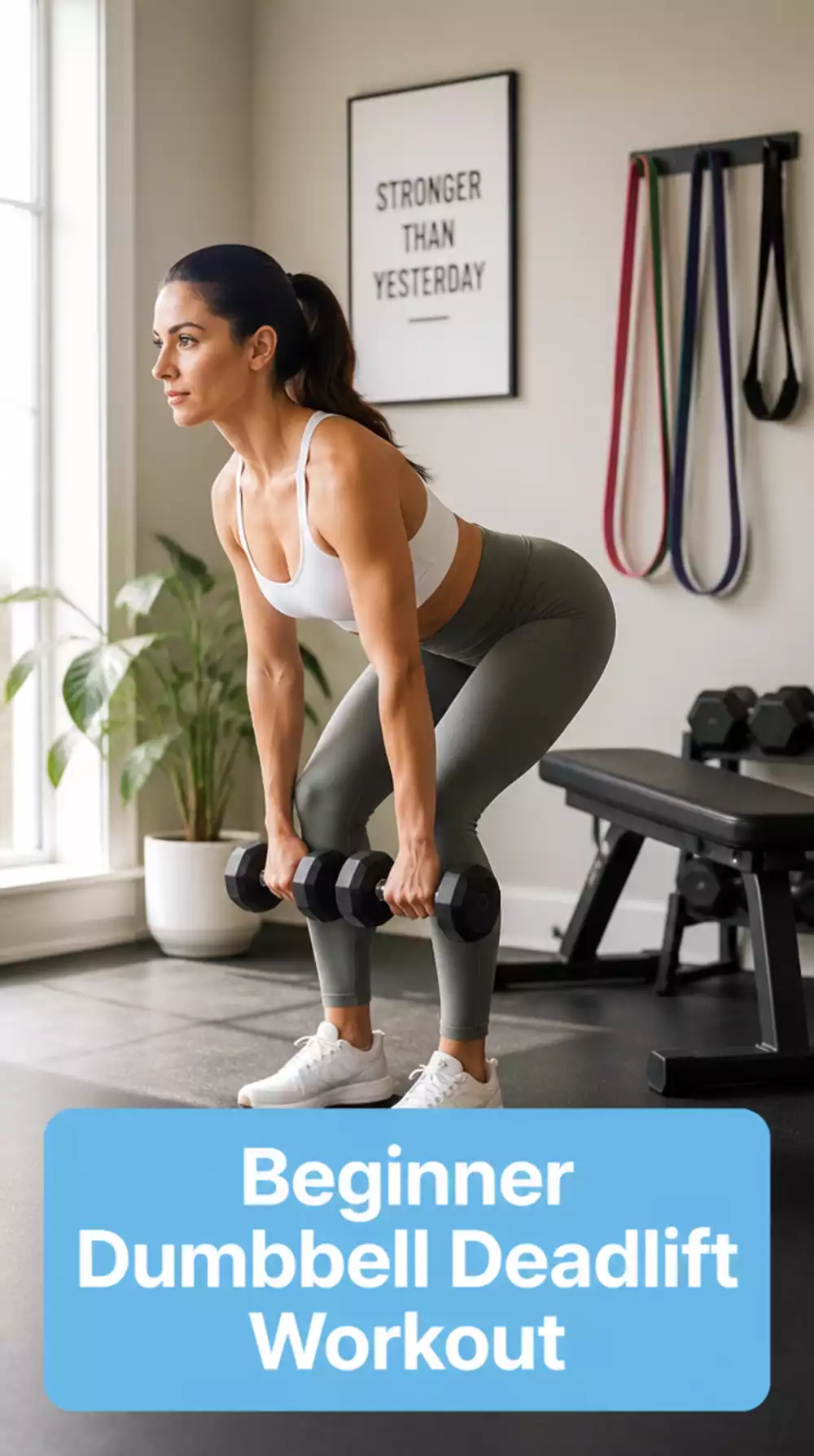 Beginner Dumbbell Deadlift Home Workout That Teaches Hip Hinge Form