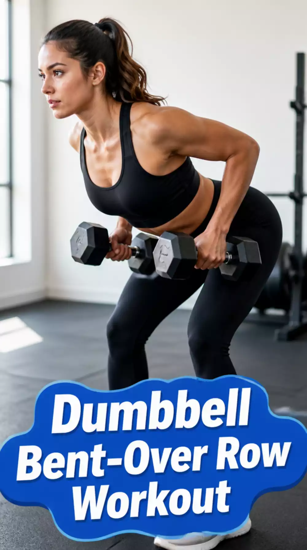 Dumbbell Home Back Workout Bent-Over Row That Fixes Rounded Shoulders