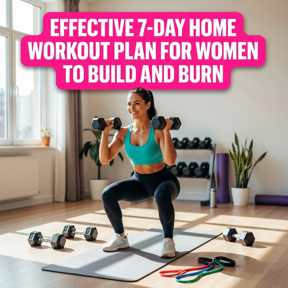 Effective 7-Day Home Workout Plan for Women to Build and Burn