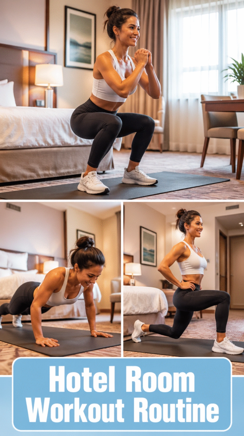 No-Equipment Home Workout Routine Women Can Do in a Hotel Room