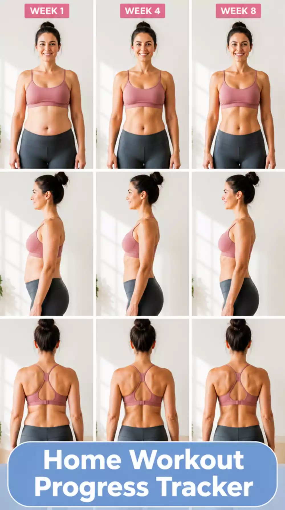 Home Workout Progress Photo Tracker That Shows Real Body Changes Over Time