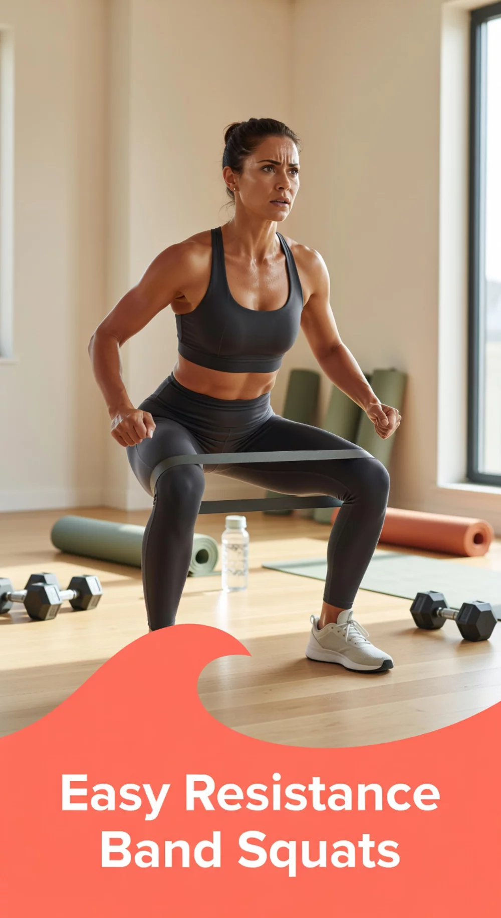 Resistance Band Home Squat Workout That Adds Glute Activation