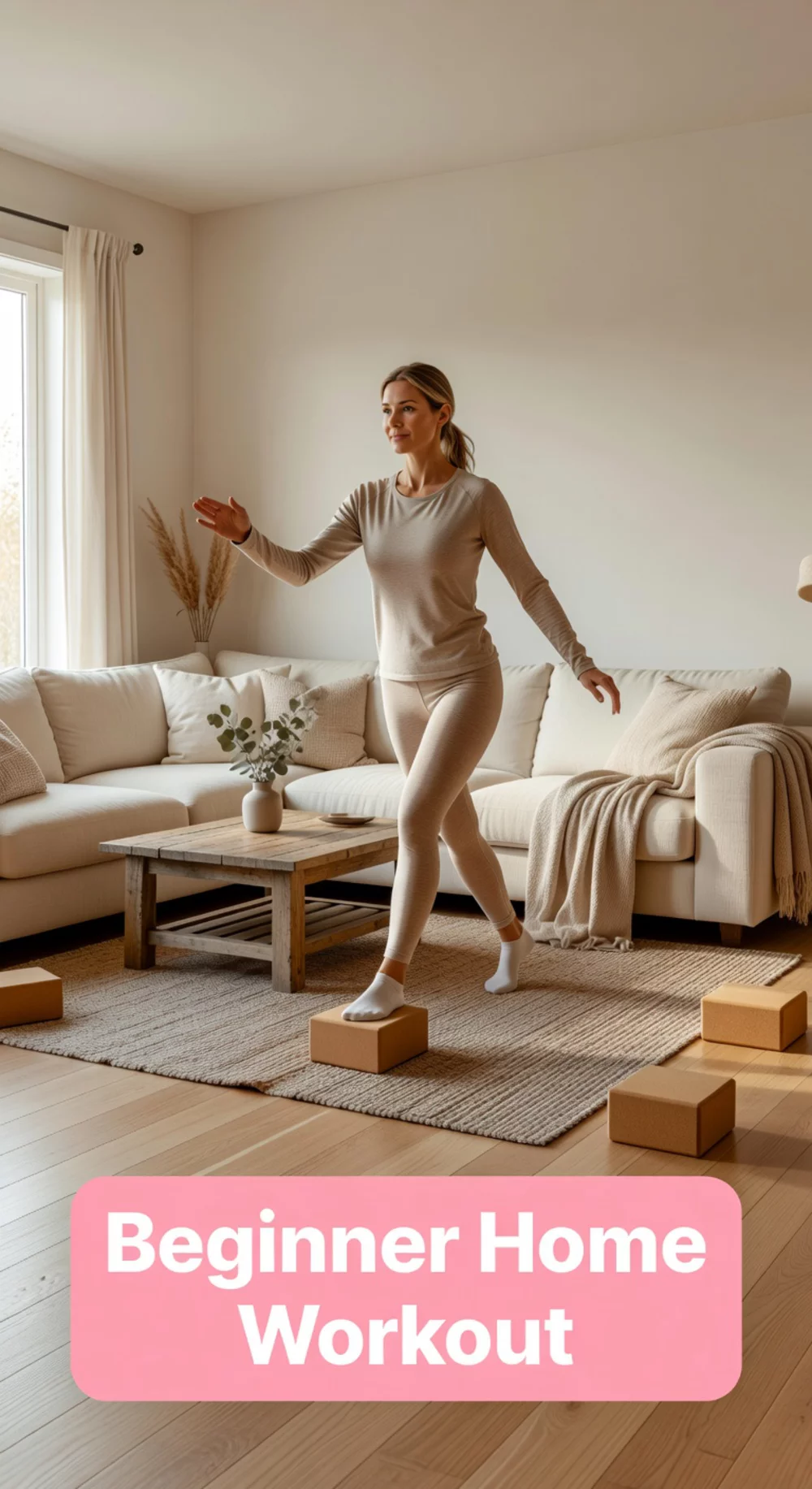 Beginner Home Walking Workout Routine Women Can Do in the Living Room