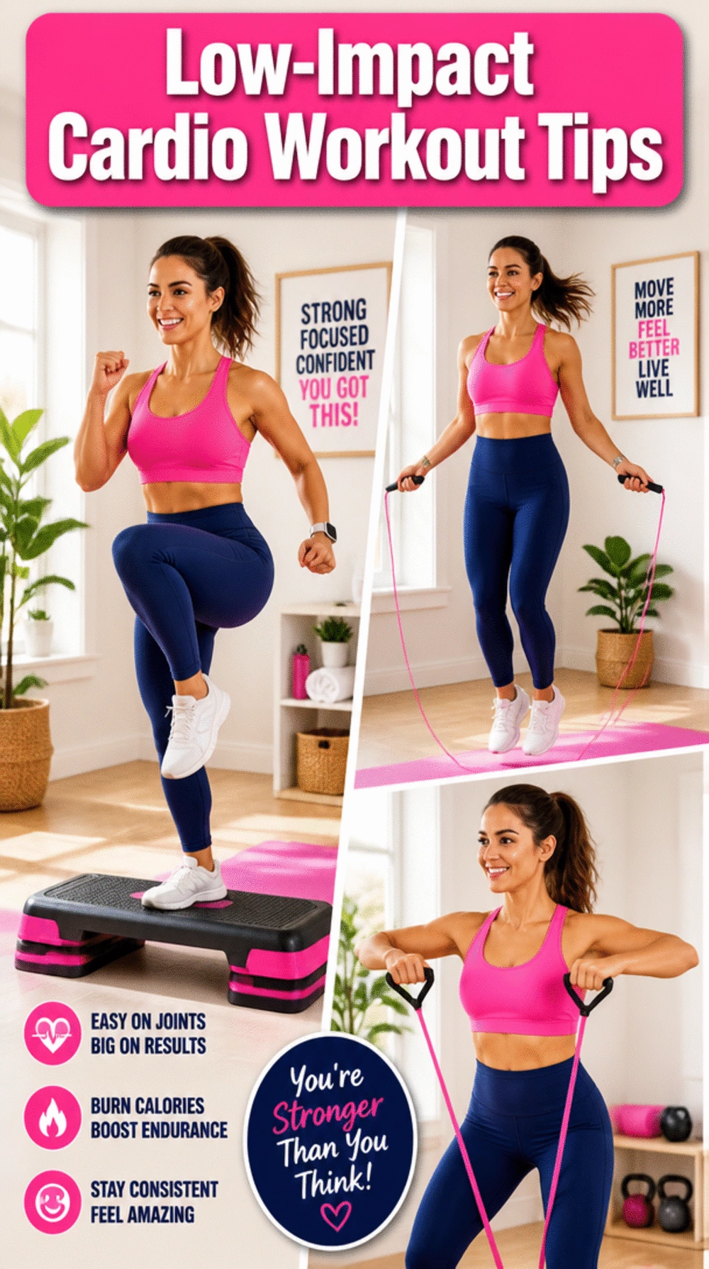 Home Workout Weight Loss Plan Starting with Low-Impact Cardio Daily