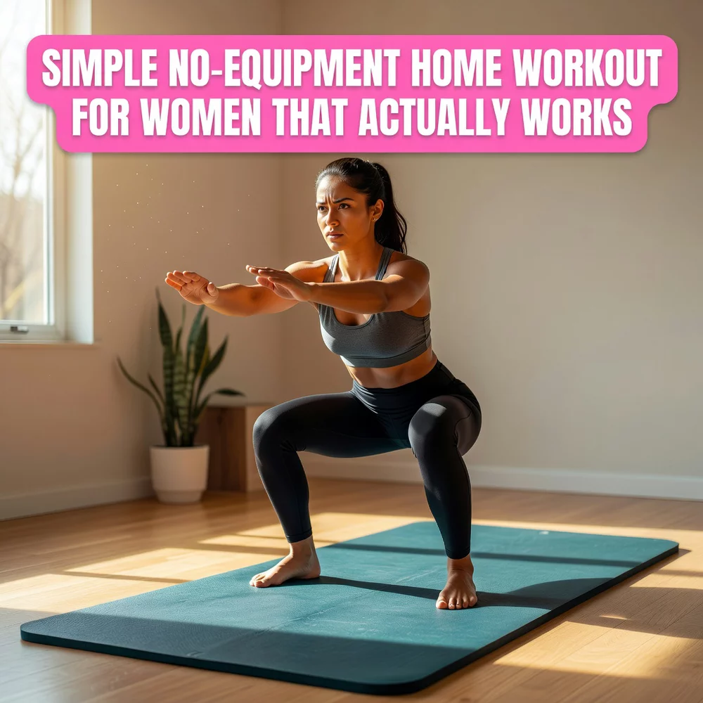 Simple No-Equipment Home Workout for Women That Actually Works