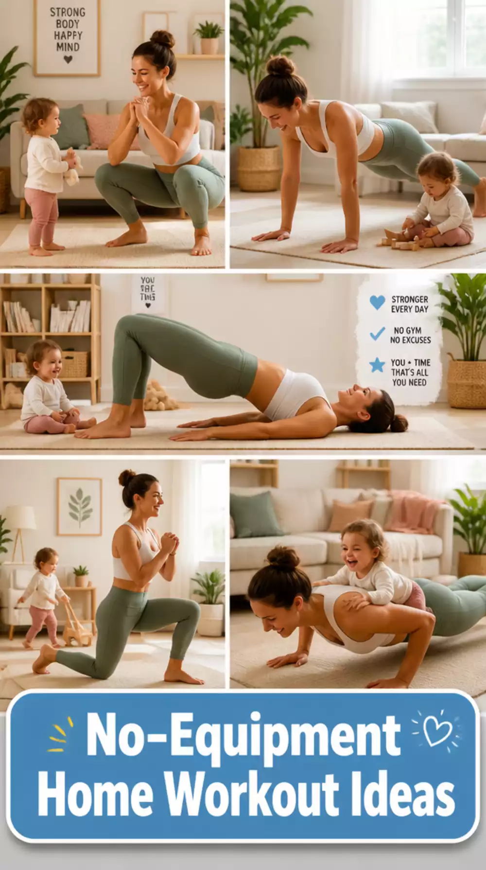 No-Equipment Home Workout for Mums That Works Even with Interruptions