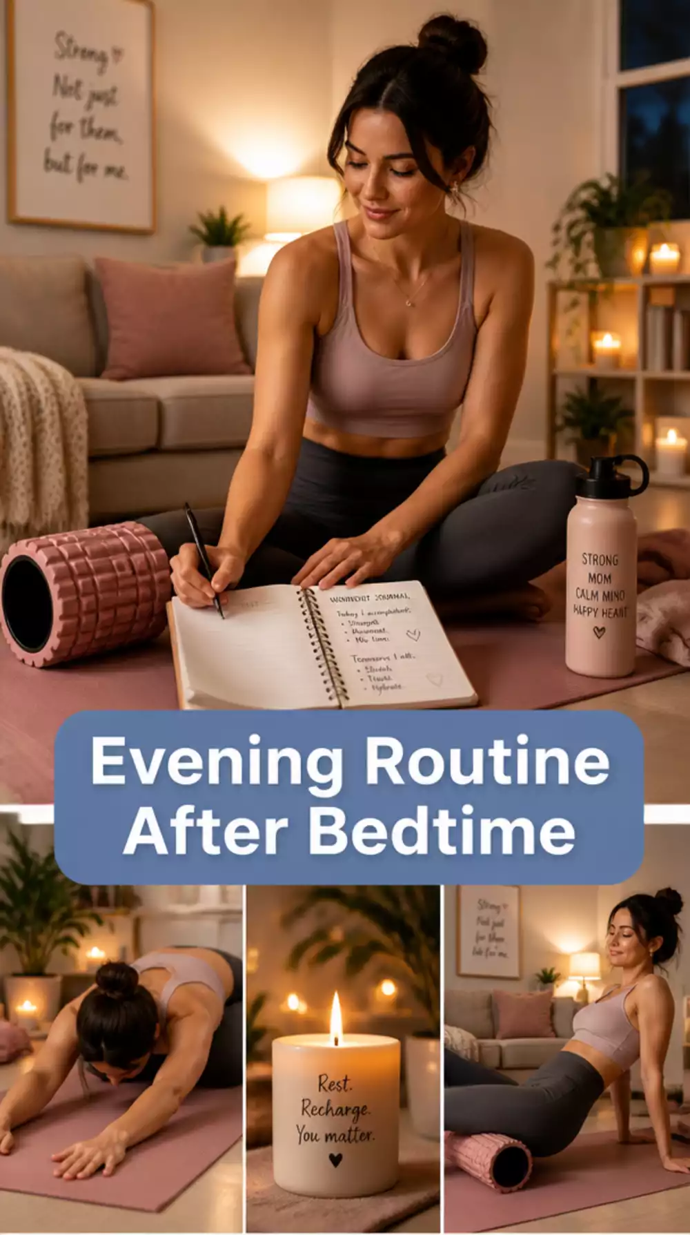 Home Workout for Women with Kids Evening Routine After Bedtime