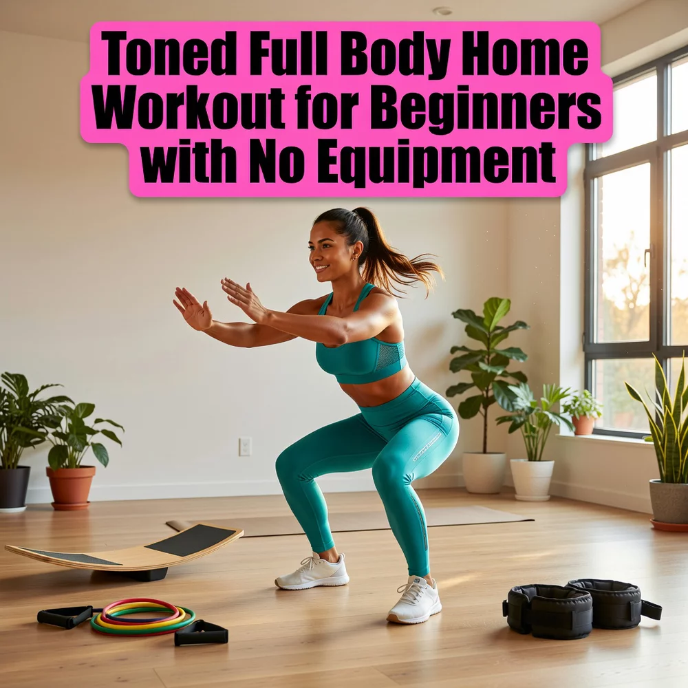 Toned Full Body Home Workout for Beginners with No Equipment