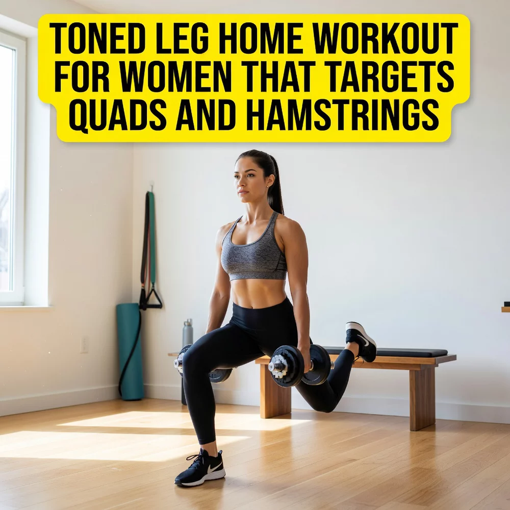 Toned Leg Home Workout for Women That Targets Quads and Hamstrings