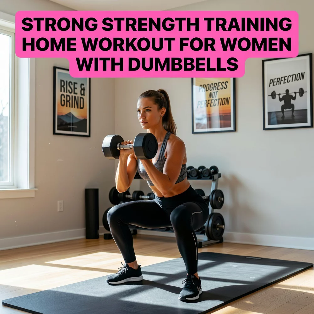 Strong Strength Training Home Workout for Women with Dumbbells