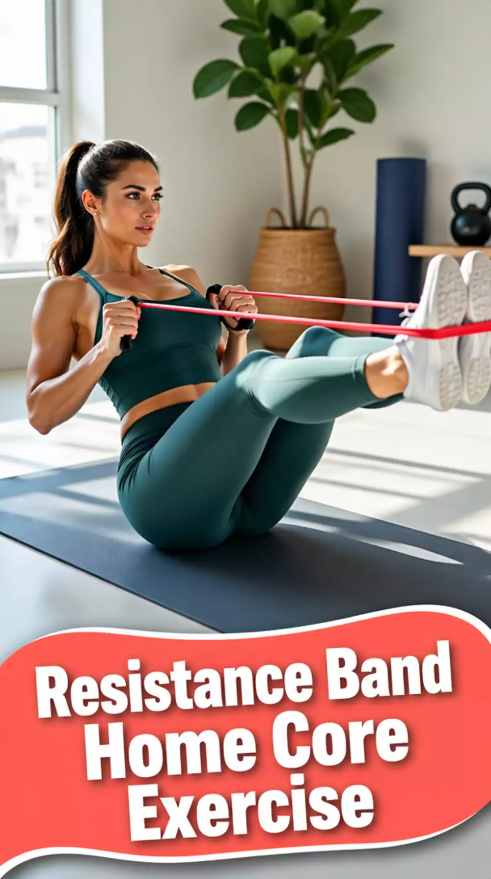 Resistance Band Home Core Beginner Move That Builds Midline Stability