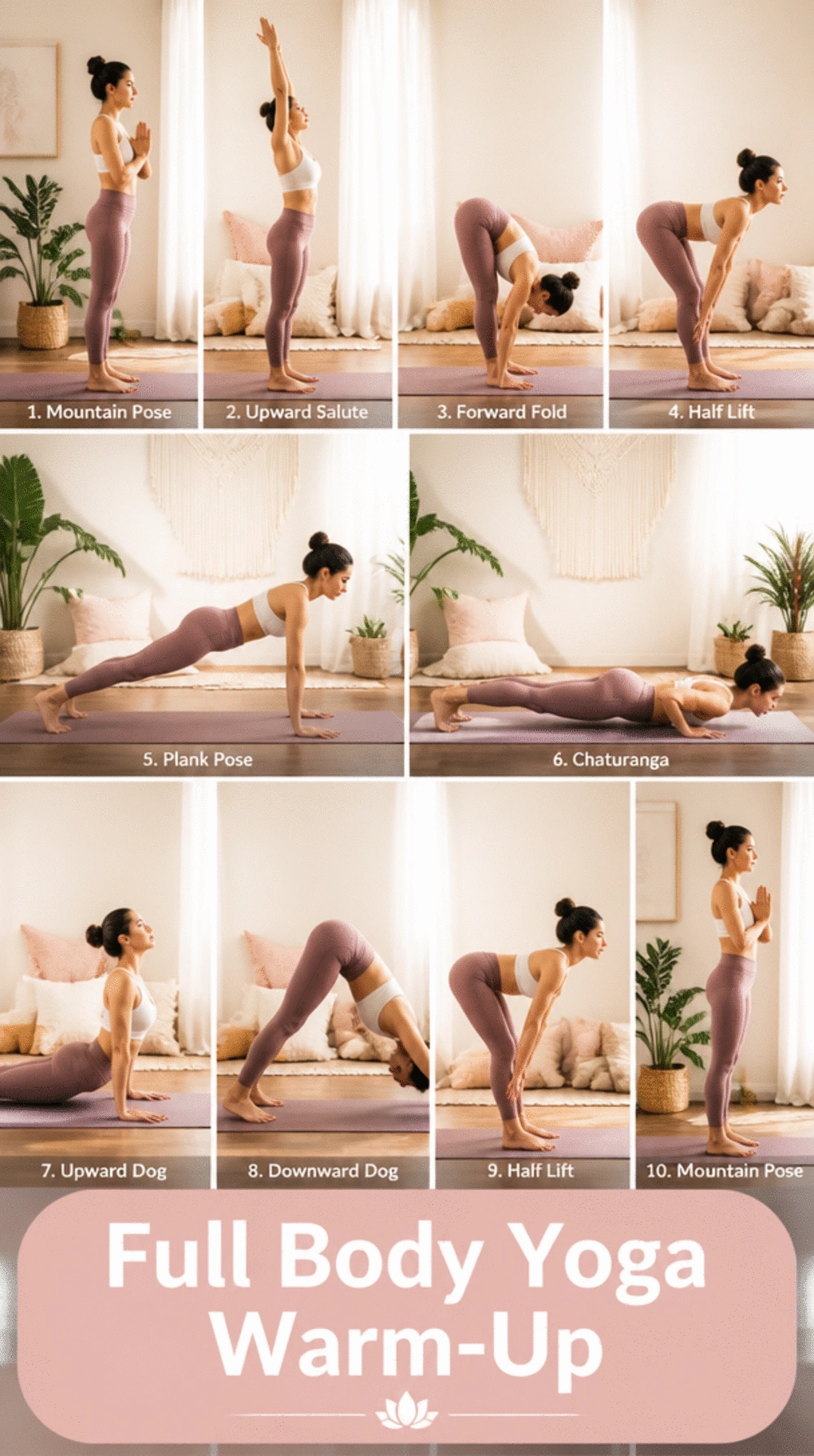 Home Yoga Workout Sun Salutation Flow That Warms the Whole Body